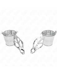 KINK - JAPANISCHE KLEEBLATT-NIPPELKLAMMERN MIT EIMER SILBER