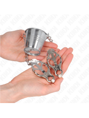 KINK - PINZAS PARA PEZONES CON CUBO PLATEADO