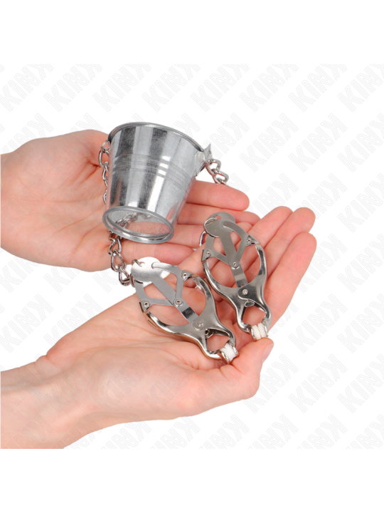 KINK - PINZAS PARA PEZONES CON CUBO PLATEADO