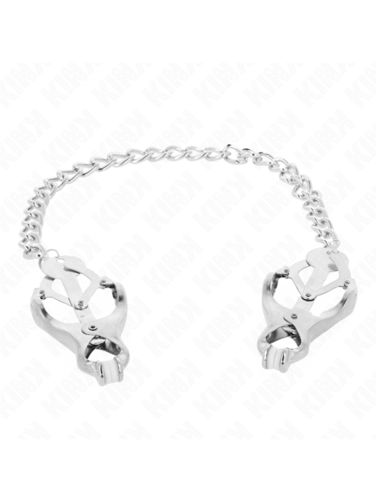 KINK - JAPANESE CLOVER NIPPLE CLAMPS WITH CHAIN SILVER 30 CM