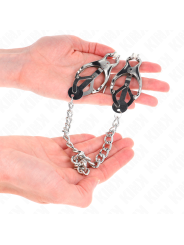 KINK - PINZAS PARA PEZONES ESTILO JAPONÉS CON CADENA PLATEADO 30 CM