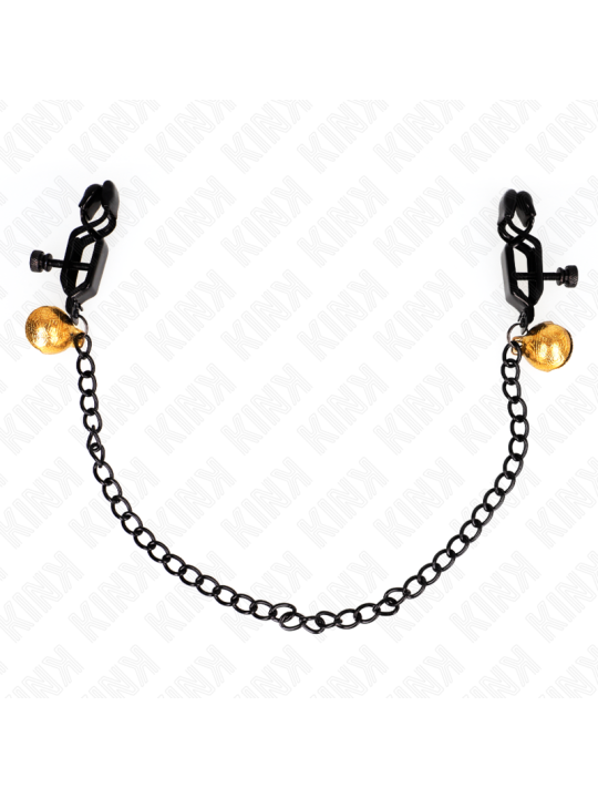 KINK - PINCES À METON CHAÎNE PLATE ET CLOCHE ARGENT 30 CM