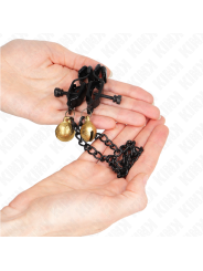 KINK - FLAT CHAIN NIPPLE CLAMPS AND BELL SILVER 30 CM