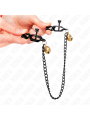 KINK - PINCES À METON CHAÎNE PLATE ET CLOCHE ARGENT 30 CM
