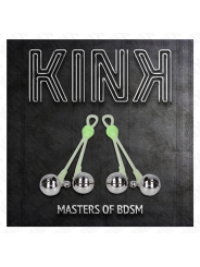 KINK - PINCES À TETON LUMINEUSES CRÂNE AVEC ANNEAU CLOCHES RÉGLABLES V