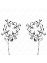 KINK - PINÇAS DE FLOR DE METAL COM CORRENTE