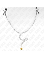 KINK - TEPELKLEMMEN MET GOUDEN BEL EN KETTING 30 CM