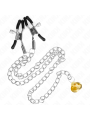 KINK - TEPELKLEMMEN MET GOUDEN BEL EN KETTING 30 CM