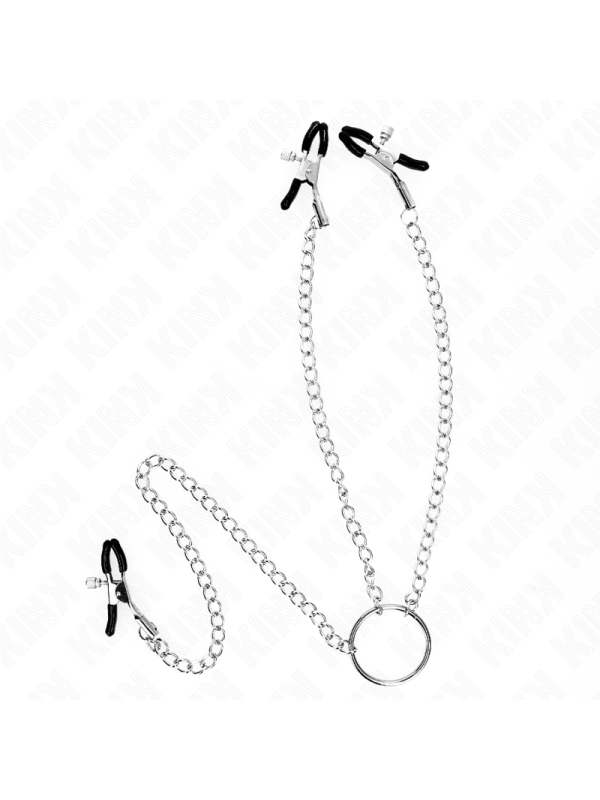 KINK - PINÇAS TRIPLAS PARA BICOS E CLITÓRIS COM CORRENTE MODELO 0