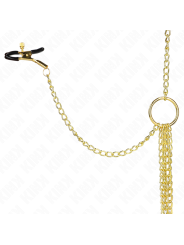 KINK - 4 PINÇAS DE BICO E CLITÓRITO AJUSTÁVEIS OURO