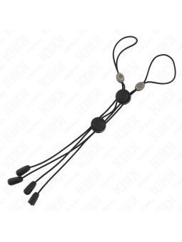 KINK - PINZAS PARA PEZONES DETALLE NEGRO CON ELÁSTICO NEGRO
