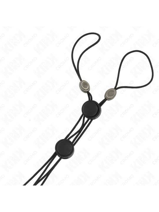 KINK - SCHWARZE DETAIL-NIPPELKLAMMERN MIT SCHWARZEM GUMMIBAND
