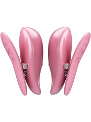 PRETTY LOVE - PINCES À TÉTONS CAILEY 10 VIBRATIONS TÉLÉCOMMANDE ROSE