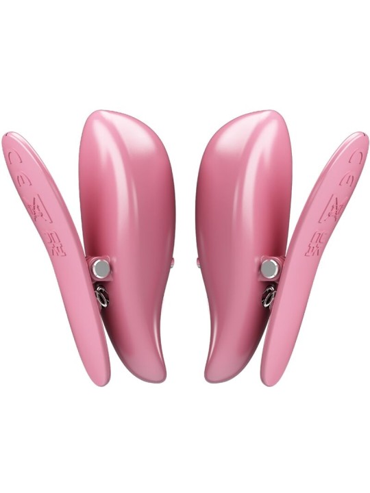 PRETTY LOVE - CAILEY NIPPLE CLAMPS 10 VIBRATIONS REMOTE CONTROL PINK