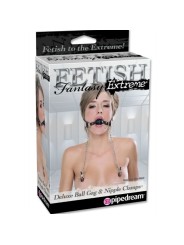 FETISH FANTASY EXTREME - DELUXE GAG MET TEPELKLEMMEN MET KETTINGEN