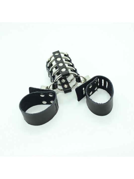 OHMAMA FETISH - PENISKFIG MIT METALLRINGEN UND LEDERRIEMEN