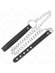 KINK - ANEL DE COURO PARA O PÊNIS 21,5 X 2 CM COM CORRENTE DE METAL DE
