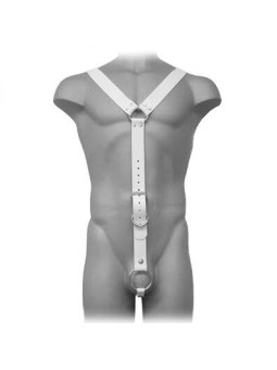 HARNAIS CUIR HOMME BLANC