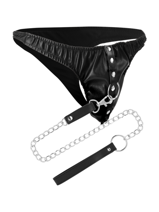 DARKNESS - TANGA DE SUBMISSÃO COM CORRENTE DE METAL
