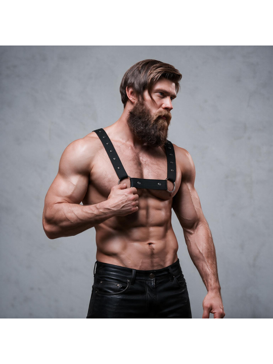 FETISH SUBMISSIVE ATTITUDE - ARNÊS ESPORTIVO DE NEOPRENE AJUSTVEL PARA