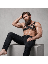FETISH SUBMISSIVE ATTITUDE - ARNÉS BULLDOG AJUSTABLE NEOPRENO PECHO CR