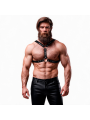 FETISH SUBMISSIVE ATTITUDE - ECO-LEATHER CHEST HARNESS WITH DOUBLE SUP