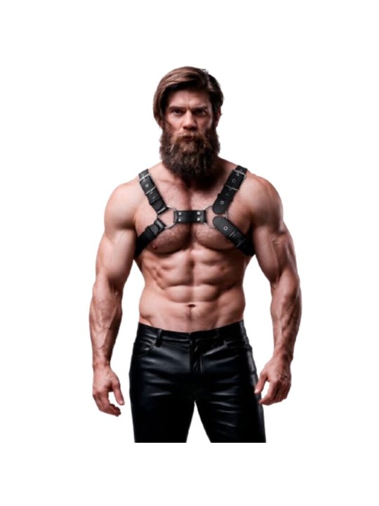FETISH SUBMISSIVE ATTITUDE - VERSTELLBARER BRUST-BULLDOG-HARNESS AUS Ö