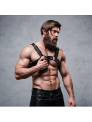 FETISH SUBMISSIVE ATTITUDE - VERSTELLBARER BRUST-BULLDOG-HARNESS AUS Ö