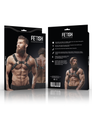 FETISH SUBMISSIVE ATTITUDE - MENS ADJUSTABLE ECO-LEATHER CHEST BULLDOG