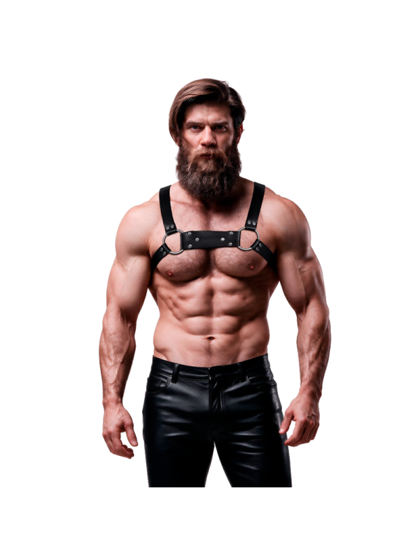 FETISH SUBMISSIVE ATTITUDE - ARNÉS BULLDOG ECOPIEL PECHO HOMBRE TALLA 