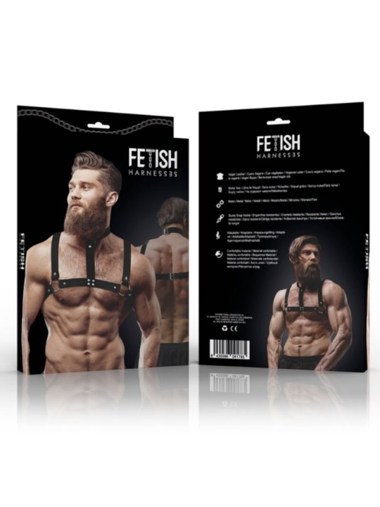FETISH SUBMISSIVE ATTITUDE - ARNÉS BULLDOG ECOPIEL PECHO HOMBRE TALLA 