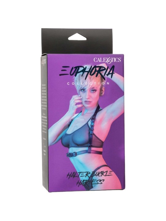 CALEXOTICS - EUPHORIA HALTER BUCKLE HARNESS BLACK