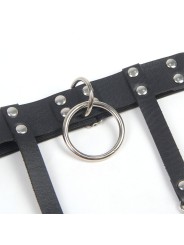 SUBBLIME - 953744 GIARRETRELLA PUNK IN PELLE REGOLABILE NERA TAGLIA UN