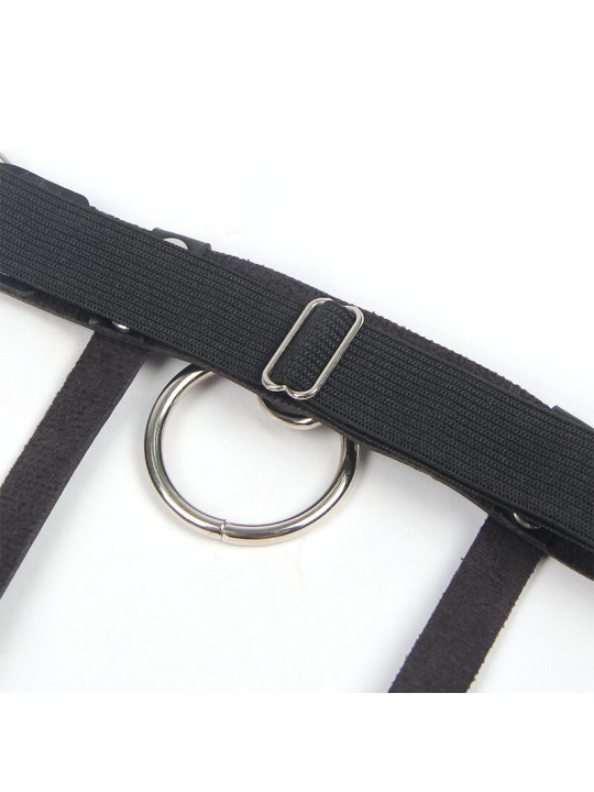 SUBBLIME - 953744 GIARRETRELLA PUNK IN PELLE REGOLABILE NERA TAGLIA UN