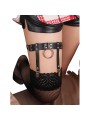 SUBBLIME - 953744 GIARRETRELLA PUNK IN PELLE REGOLABILE NERA TAGLIA UN