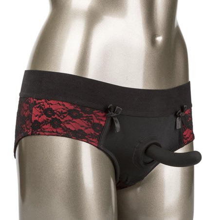 CALEXOTICS - CONJUNTO DE CALCINHAS SCANDAL CROTCHLESS COM DILDO TAMANH