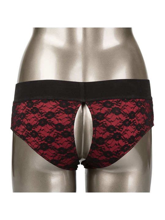 CALEXOTICS - SCANDAL SET OF CROTCHLESS PANTIES WITH DILDO SIZE S/M