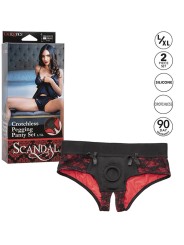 CALEXOTICS - SCANDAL SET OF CROTCHLESS PANTIES WITH DILDO SIZE L/XL