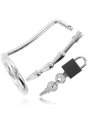 METAL HARD - ANILLO TESTÍCULOS CON PLUG URETRA CASTIDAD