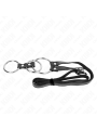 KINK - DREIFACH METALL PENISRING 3,8 CM BIS 5 CM MIT LEDERGURTE 112 CM