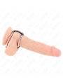 KINK - DOUBLE ANNEAU PÉNIS EN MÉTAL DE 3,8 CM À 5 CM CONNECTÉ AU CUIR