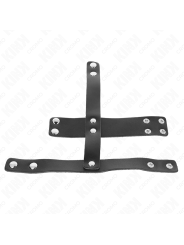 KINK - ANILLO JAULA PENE CUERO CON DIVISOR DE BOLAS AJUSTABLE