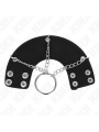 KINK - ANEL PARA PÊNIS 4 CM CORRENTE 7 CM METAL COM CINTO DE COURO