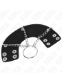 KINK - ANEL PARA PÊNIS 4 CM CORRENTE 7 CM METAL COM CINTO DE COURO