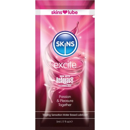 SKINS - EXCITE GLIJMIDDEL OP WATERBASIS, EENMALIGE DOSIS 5 ML