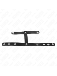 KINK - ADJUSTABLE LEATHER PENIS RING AND BALL DIVIDER STRAP