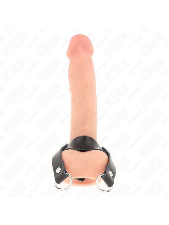 KINK - ANEL PARA PÊNIS COM ANÉIS EM FORMA DE "D" 18,5 X 3,3 CM