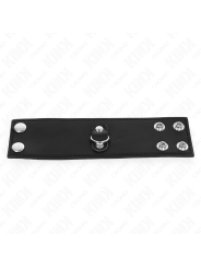 KINK - LEATHER PENIS RING WITH PRESSURE CLOSURE 18 X 5 CM