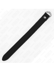 KINK - LEATHER PENIS RING WITH PRESSURE CLOSURE 22 X 2 CM