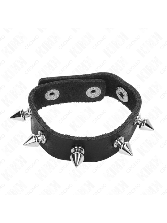 KINK - LEDEREN PENISRING MET SPIKES 21,5 X 1,6 CM